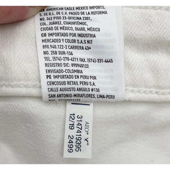 American Eagle Womens Jeans Super High Rise Flare Sz 18 Short Button Fly Stretch - Picture 12 of 13